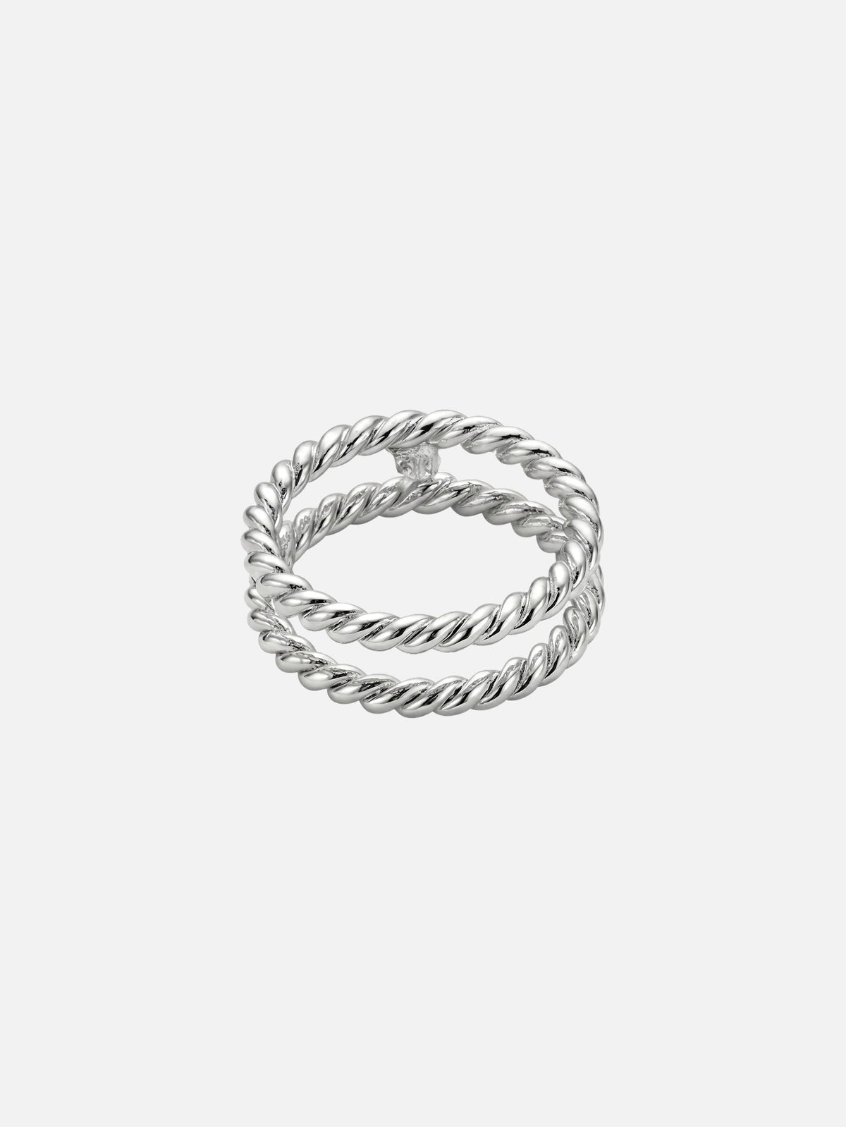 Twisted Double Band Ring