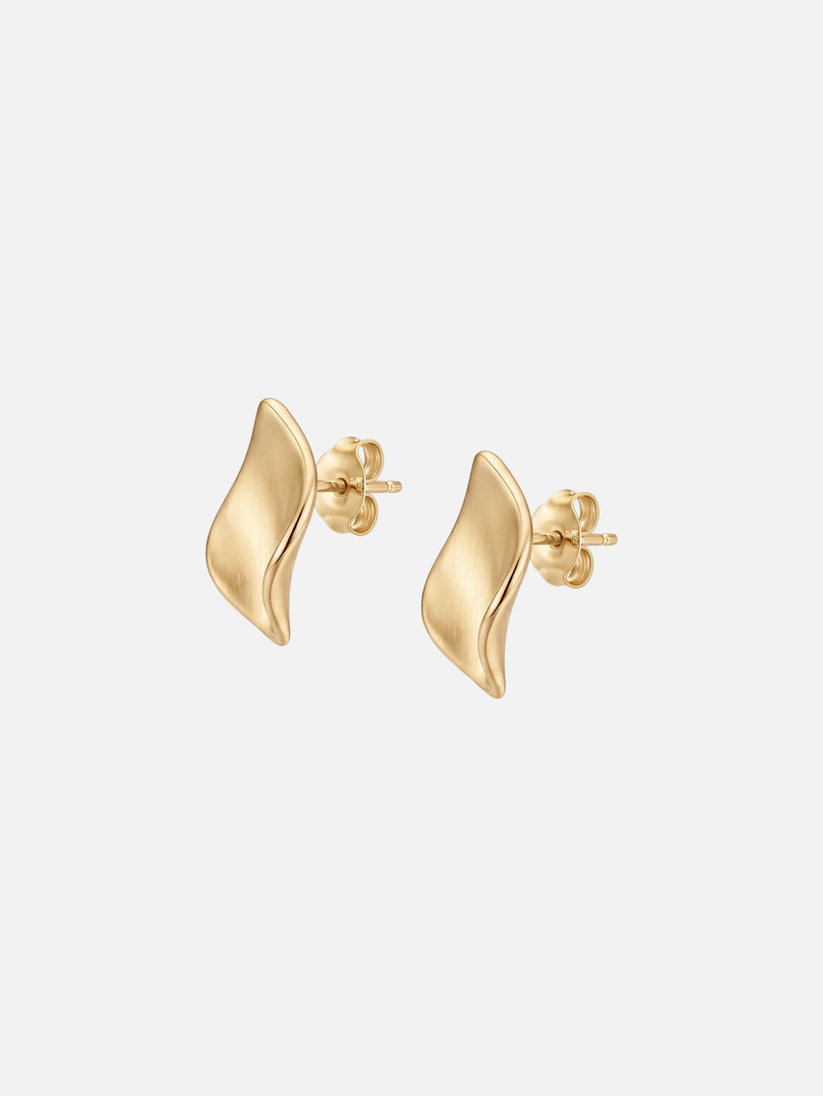 Curved Wave Stud Earrings