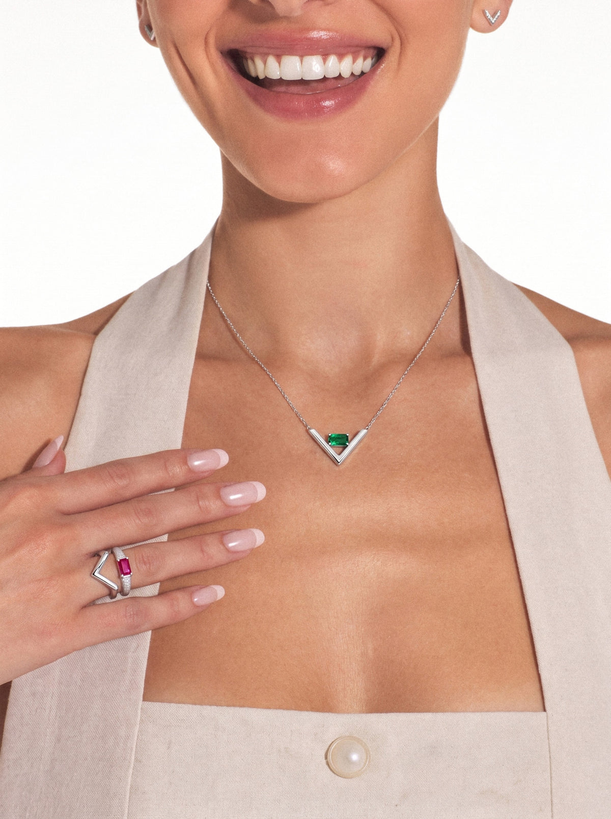 Emerald Bar Pendant