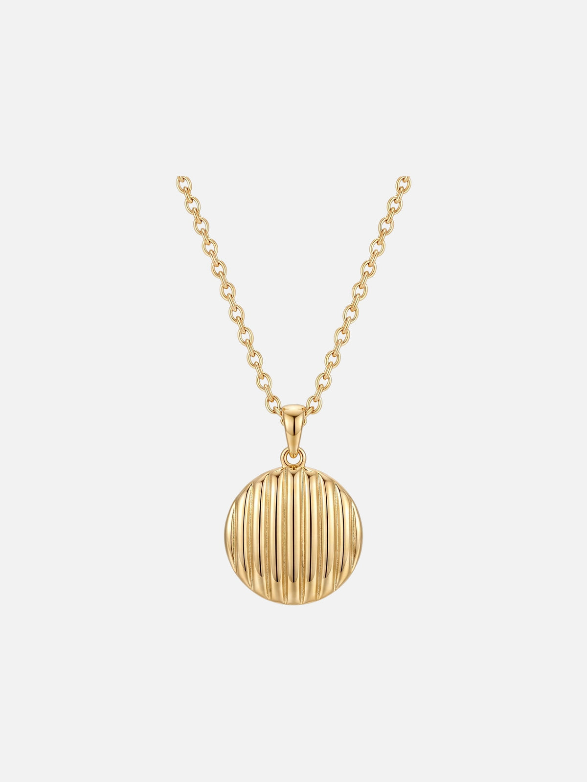 Ribbed Disc Pendant